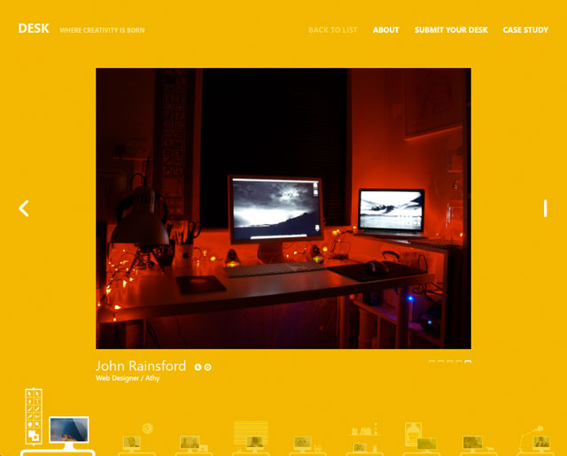 Screenshot from DESK website