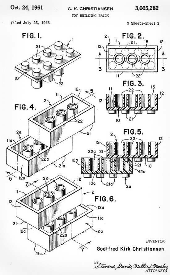 Lego Patent Drawing